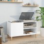 Mueble para discos madera contrachapada blanco 84,5x38x48 cm en Armarios y almacenamiento | Comprar online en Foru.es