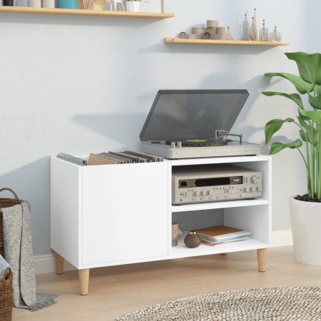 Mueble para discos madera contrachapada blanco 84,5x38x48 cm en Armarios y almacenamiento | Comprar online en Foru.es