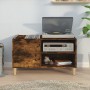 Mueble discos madera contrachapada roble ahumado 84,5x38x48 cm en Armarios y almacenamiento | Comprar online en Foru.es