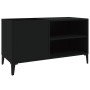 Mueble para discos madera contrachapada negro 84,5x38x48 cm en Armarios y almacenamiento | Comprar online en Foru.es