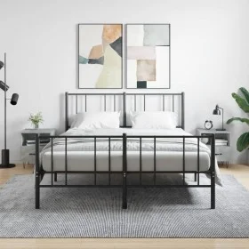 Mesita noche 2 uds madera ingeniería gris hormigón 40x35x47,5cm de vidaXL, Mesitas de noche - Ref: Foro24-827429, Precio: 68,...