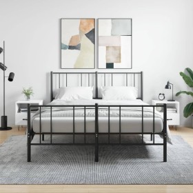 Mesitas de noche 2 uds madera ingeniería blanco 40x35x47,5 cm de vidaXL, Mesitas de noche - Ref: Foro24-827421, Precio: 71,17...