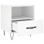 Mesitas de noche 2 uds madera ingeniería blanco 40x35x47,5 cm de vidaXL, Mesitas de noche - Ref: Foro24-827421, Precio: 71,17...