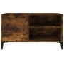 Mueble discos madera contrachapada roble ahumado 84,5x38x48 cm en Armarios y almacenamiento | Comprar online en Foru.es
