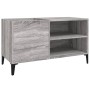 Mueble discos madera contrachapada gris sonoma 84,5x38x48 cm en Armarios y almacenamiento | Comprar online en Foru.es