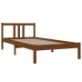 Estructura de cama madera maciza marrón miel 90x200 cm de vidaXL, Camas y somieres - Ref: Foro24-814872, Precio: 78,06 €, Des...