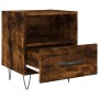 Mesita de noche madera ingeniería roble ahumado 40x35x47,5 cm de vidaXL, Mesitas de noche - Ref: Foro24-827430, Precio: 40,50...