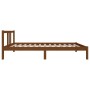 Estructura de cama madera maciza marrón miel 90x200 cm de vidaXL, Camas y somieres - Ref: Foro24-814872, Precio: 78,06 €, Des...