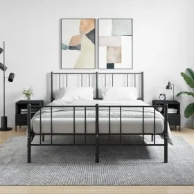 Mesitas de noche 2 uds madera ingeniería negro 40x35x47,5 cm de vidaXL, Mesitas de noche - Ref: Foro24-827455, Precio: 85,00 ...