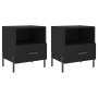 Mesitas de noche 2 uds madera ingeniería negro 40x35x47,5 cm de vidaXL, Mesitas de noche - Ref: Foro24-827455, Precio: 86,08 ...