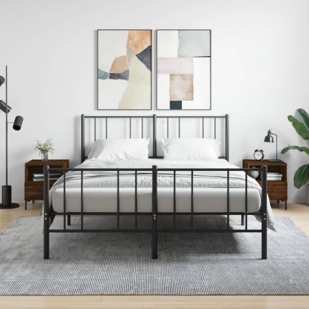Mesita noche 2 uds madera ingeniería marrón roble 40x35x47,5 cm de vidaXL, Mesitas de noche - Ref: Foro24-827451, Precio: 58,...