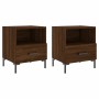 Mesita noche 2 uds madera ingeniería marrón roble 40x35x47,5 cm de vidaXL, Mesitas de noche - Ref: Foro24-827451, Precio: 58,...