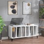 Mueble para discos madera contrachapada blanco 100x38x48 cm en Armarios y almacenamiento | Comprar online en Foru.es