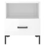Mesita de noche madera de ingeniería blanco brillo 40x35x47,5cm de vidaXL, Mesitas de noche - Ref: Foro24-827440, Precio: 49,...