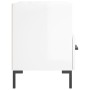 Mesita de noche madera de ingeniería blanco brillo 40x35x47,5cm de vidaXL, Mesitas de noche - Ref: Foro24-827440, Precio: 49,...