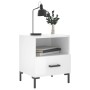Mesita de noche madera de ingeniería blanco brillo 40x35x47,5cm de vidaXL, Mesitas de noche - Ref: Foro24-827440, Precio: 49,...
