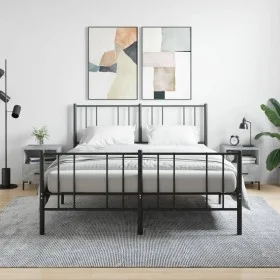 Mesita noche 2 uds madera ingeniería gris hormigón 40x35x47,5cm de vidaXL, Mesitas de noche - Ref: Foro24-827445, Precio: 58,...