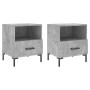 Mesita noche 2 uds madera ingeniería gris hormigón 40x35x47,5cm de vidaXL, Mesitas de noche - Ref: Foro24-827445, Precio: 58,...