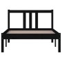 Estructura de cama madera maciza negro 90x200 cm de vidaXL, Camas y somieres - Ref: Foro24-814873, Precio: 79,40 €, Descuento: %