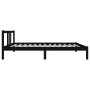 Estructura de cama madera maciza negro 90x200 cm de vidaXL, Camas y somieres - Ref: Foro24-814873, Precio: 79,40 €, Descuento: %