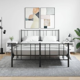 Mesitas de noche 2 uds madera ingeniería blanco 40x35x47,5 cm de vidaXL, Mesitas de noche - Ref: Foro24-827437, Precio: 82,36...