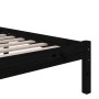 Estructura de cama madera maciza negro 90x200 cm de vidaXL, Camas y somieres - Ref: Foro24-814873, Precio: 79,40 €, Descuento: %