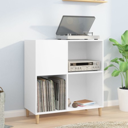 Mueble para discos madera contrachapada blanco 84,5x38x89 cm en Armarios y almacenamiento | Comprar online en Foru.es