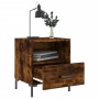 Mesita de noche madera ingeniería roble ahumado 40x35x47,5 cm de vidaXL, Mesitas de noche - Ref: Foro24-827446, Precio: 33,66...