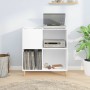 Mueble para discos madera contrachapada blanco 84,5x38x89 cm en Armarios y almacenamiento | Comprar online en Foru.es