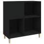 Mueble para discos madera contrachapada negro 84,5x38x89 cm en Armarios y almacenamiento | Comprar online en Foru.es