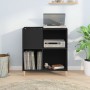 Mueble para discos madera contrachapada negro 84,5x38x89 cm en Armarios y almacenamiento | Comprar online en Foru.es