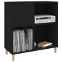Mueble para discos madera contrachapada negro 84,5x38x89 cm en Armarios y almacenamiento | Comprar online en Foru.es