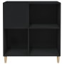 Mueble para discos madera contrachapada negro 84,5x38x89 cm en Armarios y almacenamiento | Comprar online en Foru.es