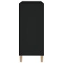 Mueble para discos madera contrachapada negro 84,5x38x89 cm en Armarios y almacenamiento | Comprar online en Foru.es
