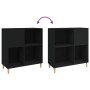 Mueble para discos madera contrachapada negro 84,5x38x89 cm en Armarios y almacenamiento | Comprar online en Foru.es