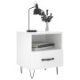 Mesita noche 2 uds madera ingeniería blanco brillo 40x35x47,5cm de vidaXL, Mesitas de noche - Ref: Foro24-827425, Precio: 62,...