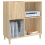 Mueble discos madera contrachapada roble Sonoma 84,5x38x89 cm en Armarios y almacenamiento | Comprar online en Foru.es