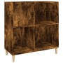Mueble discos madera contrachapada roble ahumado 84,5x38x89 cm en Armarios y almacenamiento | Comprar online en Foru.es