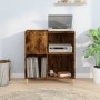 Mueble discos madera contrachapada roble ahumado 84,5x38x89 cm en Armarios y almacenamiento | Comprar online en Foru.es