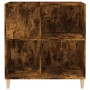 Mueble discos madera contrachapada roble ahumado 84,5x38x89 cm en Armarios y almacenamiento | Comprar online en Foru.es