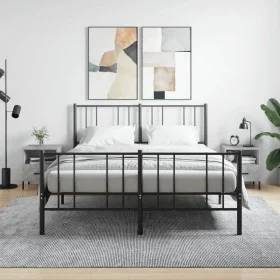 Mesita noche 2 uds madera ingeniería gris hormigón 40x35x47,5cm de vidaXL, Mesitas de noche - Ref: Foro24-827461, Precio: 68,...