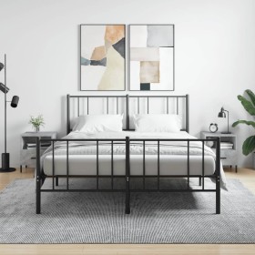 Mesita noche 2 uds madera ingeniería gris hormigón 40x35x47,5cm de vidaXL, Mesitas de noche - Ref: Foro24-827461, Precio: 68,...