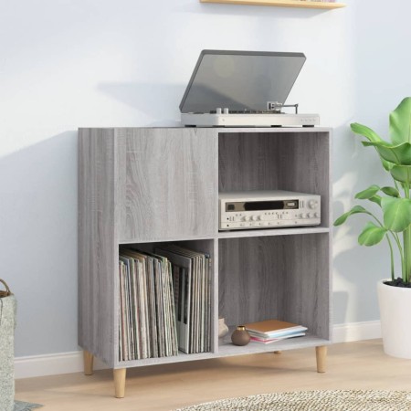 Mueble discos madera contrachapada gris Sonoma 84,5x38x89 cm en Armarios y almacenamiento | Comprar online en Foru.es