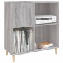 Mueble discos madera contrachapada gris Sonoma 84,5x38x89 cm en Armarios y almacenamiento | Comprar online en Foru.es