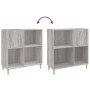 Mueble discos madera contrachapada gris Sonoma 84,5x38x89 cm en Armarios y almacenamiento | Comprar online en Foru.es