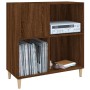 Mueble discos madera contrachapada roble marrón 84,5x38x89 cm en Armarios y almacenamiento | Comprar online en Foru.es