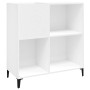 Mueble para discos madera contrachapada blanco 84,5x38x89 cm en Armarios y almacenamiento | Comprar online en Foru.es