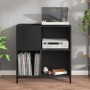 Mueble para discos madera contrachapada negro 84,5x38x89 cm en Armarios y almacenamiento | Comprar online en Foru.es