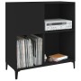 Mueble para discos madera contrachapada negro 84,5x38x89 cm en Armarios y almacenamiento | Comprar online en Foru.es