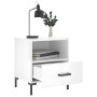 Mesita noche 2 uds madera ingeniería blanco brillo 40x35x47,5cm de vidaXL, Mesitas de noche - Ref: Foro24-827441, Precio: 64,...